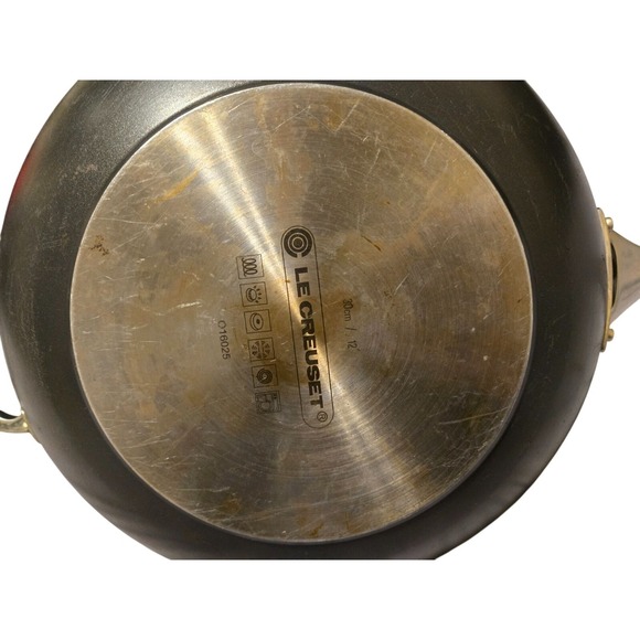 Le Creuset 12" Toughened Nonstick Pro TNS Stir Fry Deep Fry Pan Wok - Picture 4 of 9